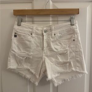 White jean shorts XS